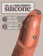 KCE 6 DD Vibrating Cock Tan - obrazek 5