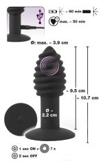 Black Velvets Twist butt plug - obrazek 8