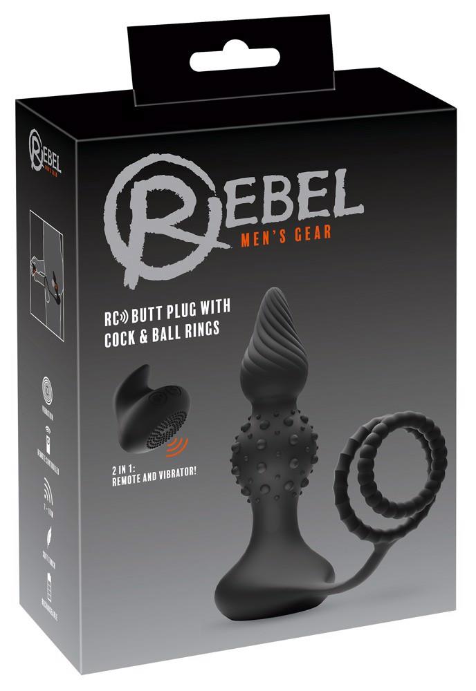 42-05523990000 Rebel RC butt plug with cock&b - obrazek 1