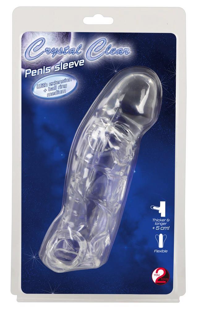 42-05551690000 Crystal Clear Penis Sleeve wit - obrazek 1
