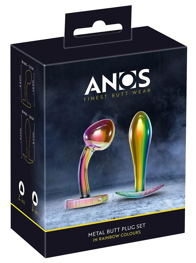 42-05560170000 Anos Metal Butt Plug Set Rainb - obrazek 1