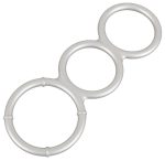 Metallic Silicone Triple Ring - obrazek 3