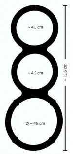 Metallic Silicone Triple Ring - obrazek 7