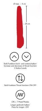 Red Push Vibrator - obrazek 7