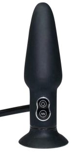 True Black Vibrating Butt Plug - obrazek 3