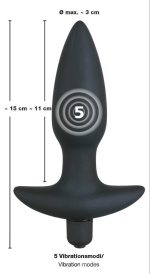 Black Velvet Vibr.Medium Plug - obrazek 6