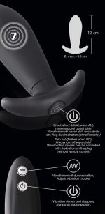 Y2T Black RC Vibro Plug - obrazek 9