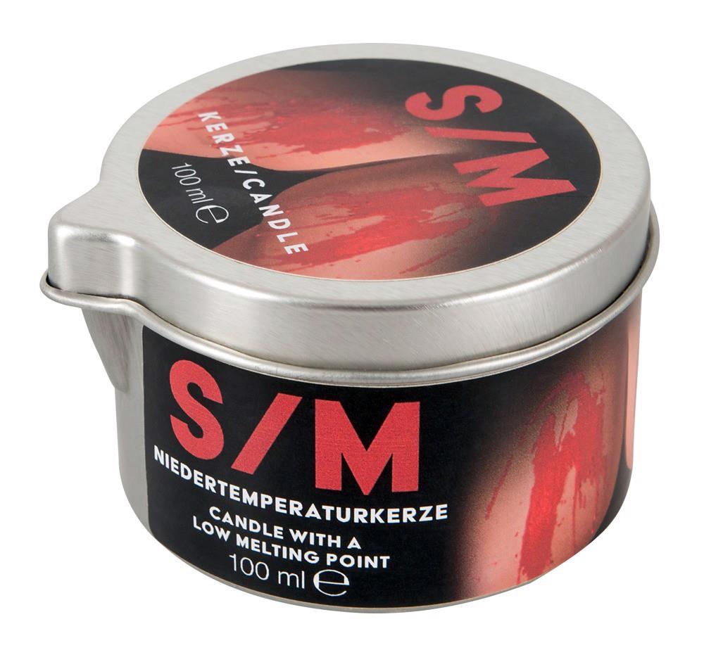 42-07004280000 S/M Candle in a Tin red 100 g - obrazek 1