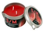 S/M Candle in a Tin red 100 g - obrazek 2