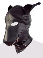 Imitation leather dog mask - obrazek 5