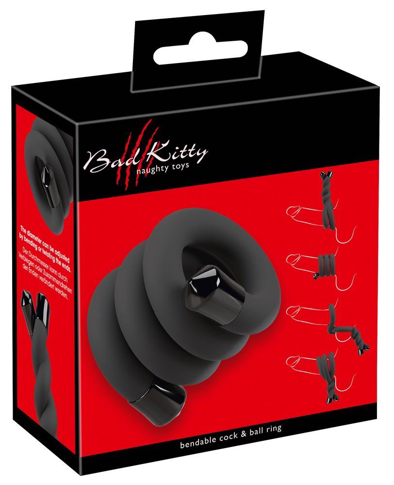 42-50033500000 BK bendable cock & ball ring - obrazek 1