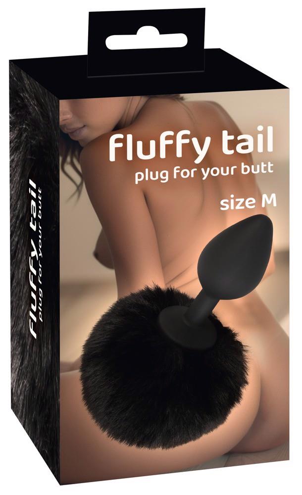 42-50045600000 Fluffy Tail Black M - obrazek 1