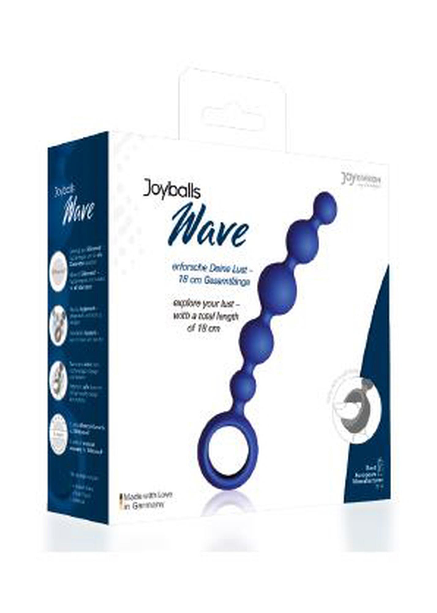 48-15794 Plug/kulki-Joyballs anal Wave, short, blue - obrazek 1