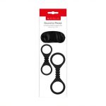 Kajdanki- Me You Us Bound To Please Blindfold Wrist And Ankle Cuffs Black - obrazek 6