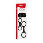 Kajdanki- Me You Us Bound To Please Blindfold Wrist And Ankle Cuffs Black - obrazek 7