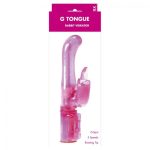 Wibrator- G Tongue Rabbit Vibrator Pink OS - obrazek 3