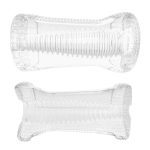 Masturbator- Me You Us Ripple Dual End Stroker Male Masturbator Transparent - obrazek 3