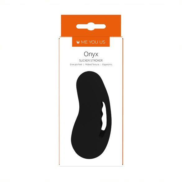5-00431 Masturbator- Me You Us Onyx Sucker Stroker Male Masturbator Black - obrazek 1