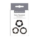 Me You Us Easy Squeeze Cock Ring Set Black - obrazek 3