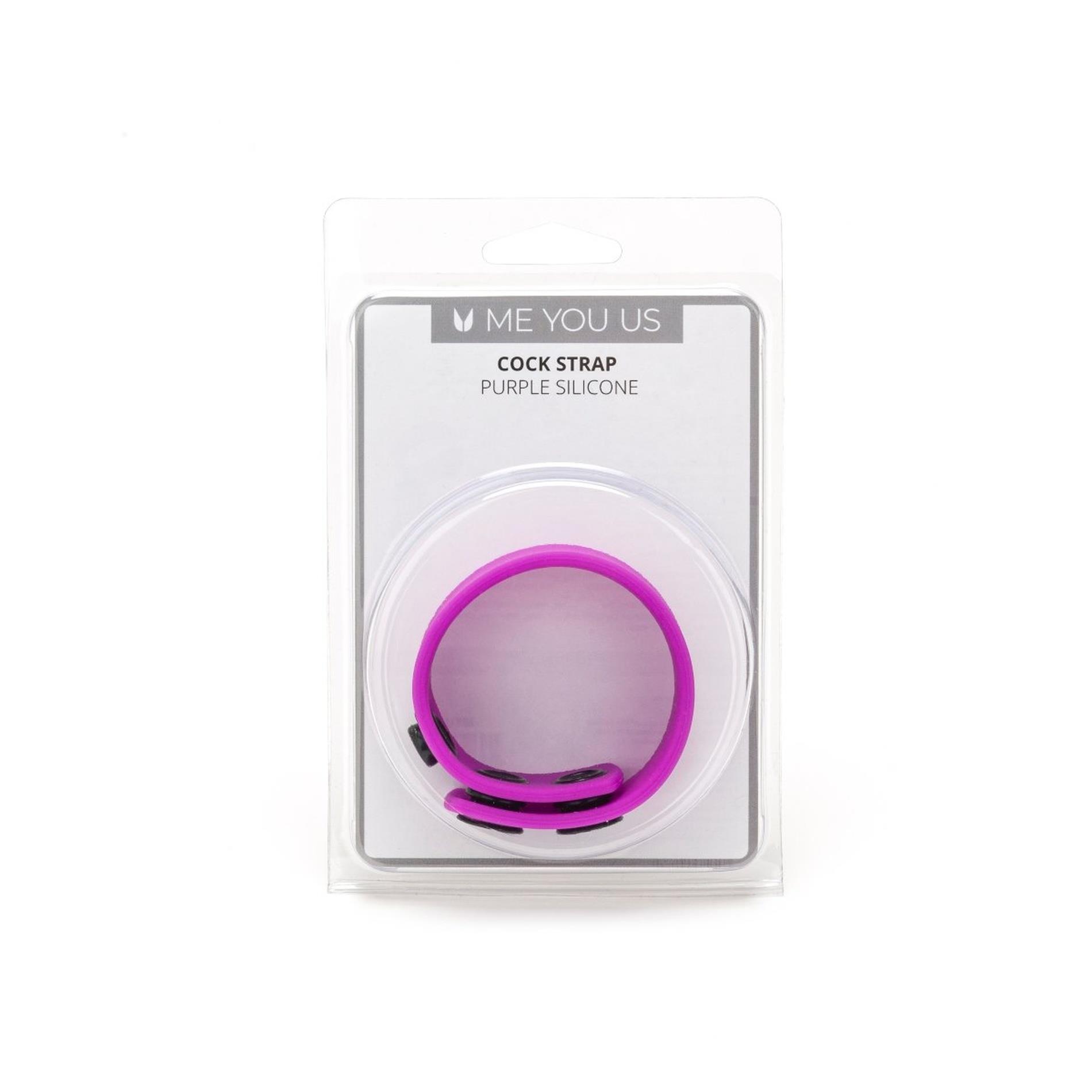 5-MYU-C-009 Me You Us Purple Silicone Cock Strap - obrazek 1