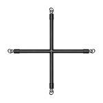 Bedroom Fantasies - Hog Tie Cross Bar
With Cuffs Black - obrazek 3