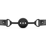 Bedroom Fantasies - Breathable Silicone Ball Gag Black - obrazek 6