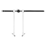 Bedroom Fantasies - Ball Gag with Nipple Clamps Black - obrazek 4