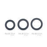 3-Piece Cock Ring Set - Grey - obrazek 5