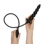 Anal Collection - Inflatable Anal Plug with Pump 20 cm - Black - obrazek 3