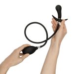 Anal Collection - Inflatable Butt Plug with Pump 8 cm - Black - obrazek 3