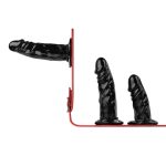 Fetish Collection - Triple Dildo Strap-On Harness - obrazek 4