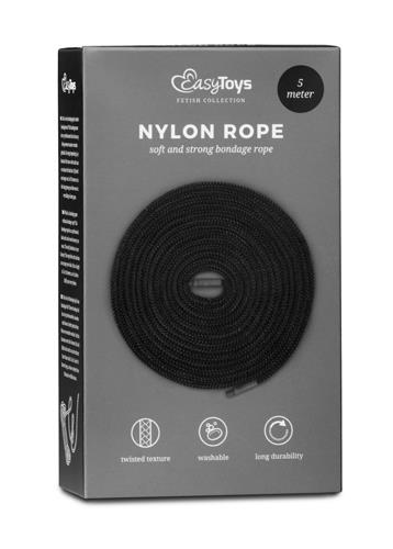 55-ET247BLK Wiązania-Black Bondage Rope - 5m - obrazek 1