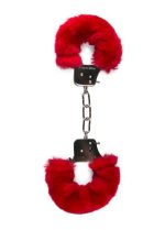 Kajdanki-Furry Handcuffs - Red - obrazek 2