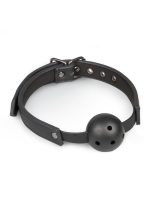 Knebel-Ball Gag With PVC Ball - Black - obrazek 2