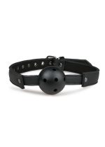Knebel-Ball Gag With PVC Ball - Black - obrazek 3