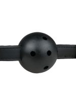 Knebel-Ball Gag With PVC Ball - Black - obrazek 4