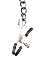 Wiązania-Leather Collar With Nipple Chains - obrazek 4