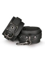 Kajdanki-Black Leather Handcuffs - obrazek 2