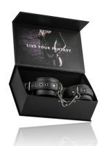 Kajdanki-Black Leather Handcuffs - obrazek 6