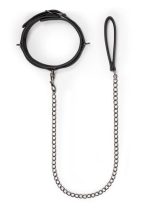 Wiązania-Fetish collar with leash - obrazek 3