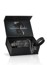 Wiązania-Fetish collar with leash - obrazek 7