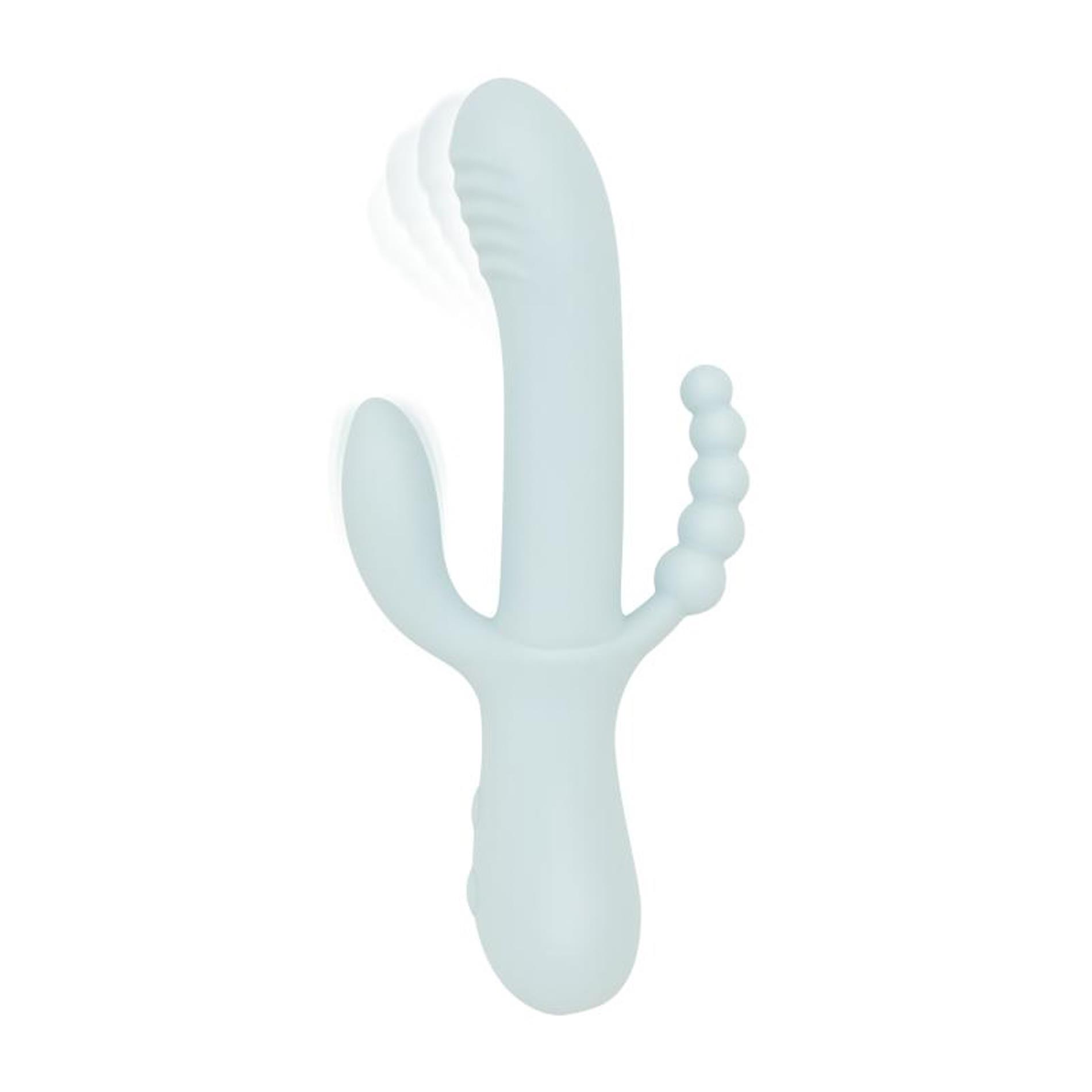 55-GVO022_01 Good Vibes Only - Sage - Triple Stimulation Vibe - Blue - obrazek 1