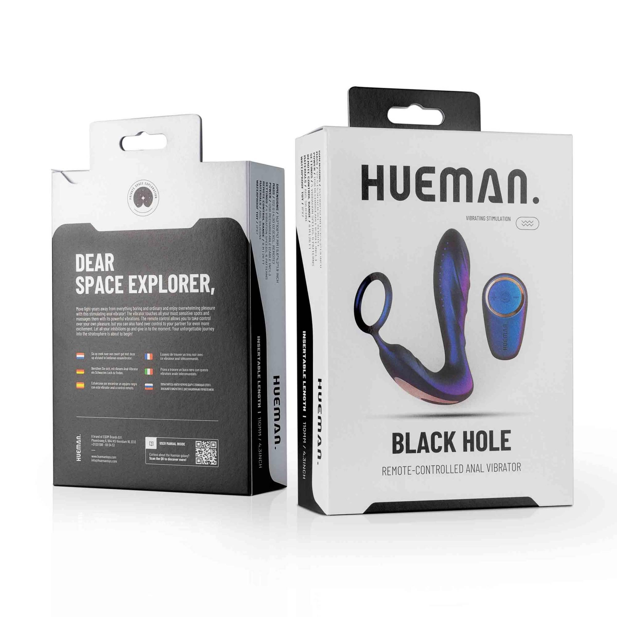 55-HUE010 Hueman - Black Hole Anal Vibrator - obrazek 1