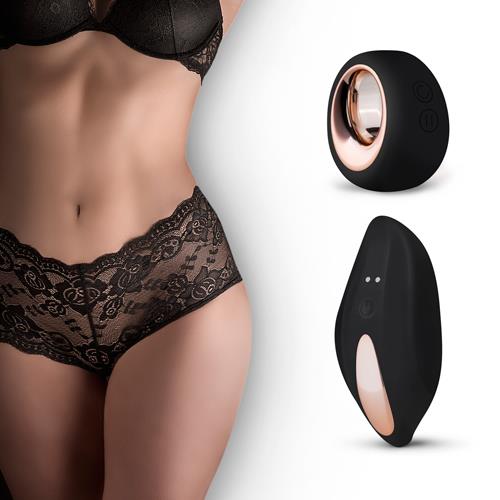 55-PR001 Vibrating BoyShort black - obrazek 1