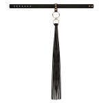 Rosy Gold - Collar with Flogger - Black - obrazek 4