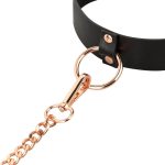 Rosy Gold - Collar with Leash - Black - obrazek 6