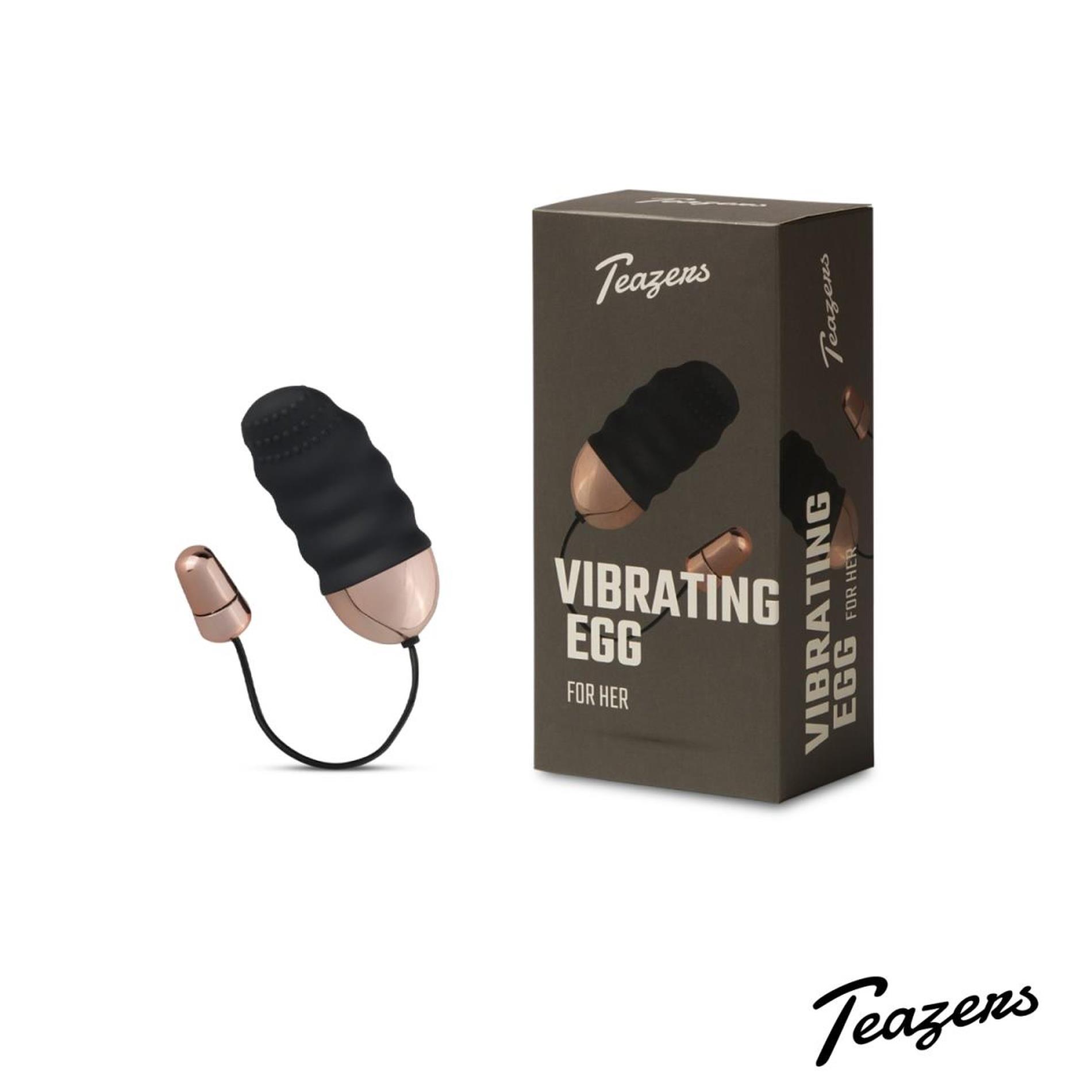 55-TEA001 Teazers Ribbed Vibrating Egg With Remote Control - obrazek 1