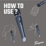 Black Lightning Wand Vibrator - obrazek 2
