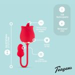 Teazers Rose Vibrator and Clitoris Stimulator - obrazek 3