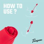Teazers Rose Vibrator and Clitoris Stimulator - obrazek 5